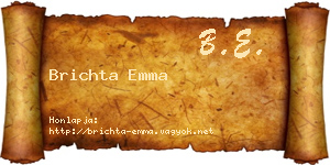 Brichta Emma névjegykártya